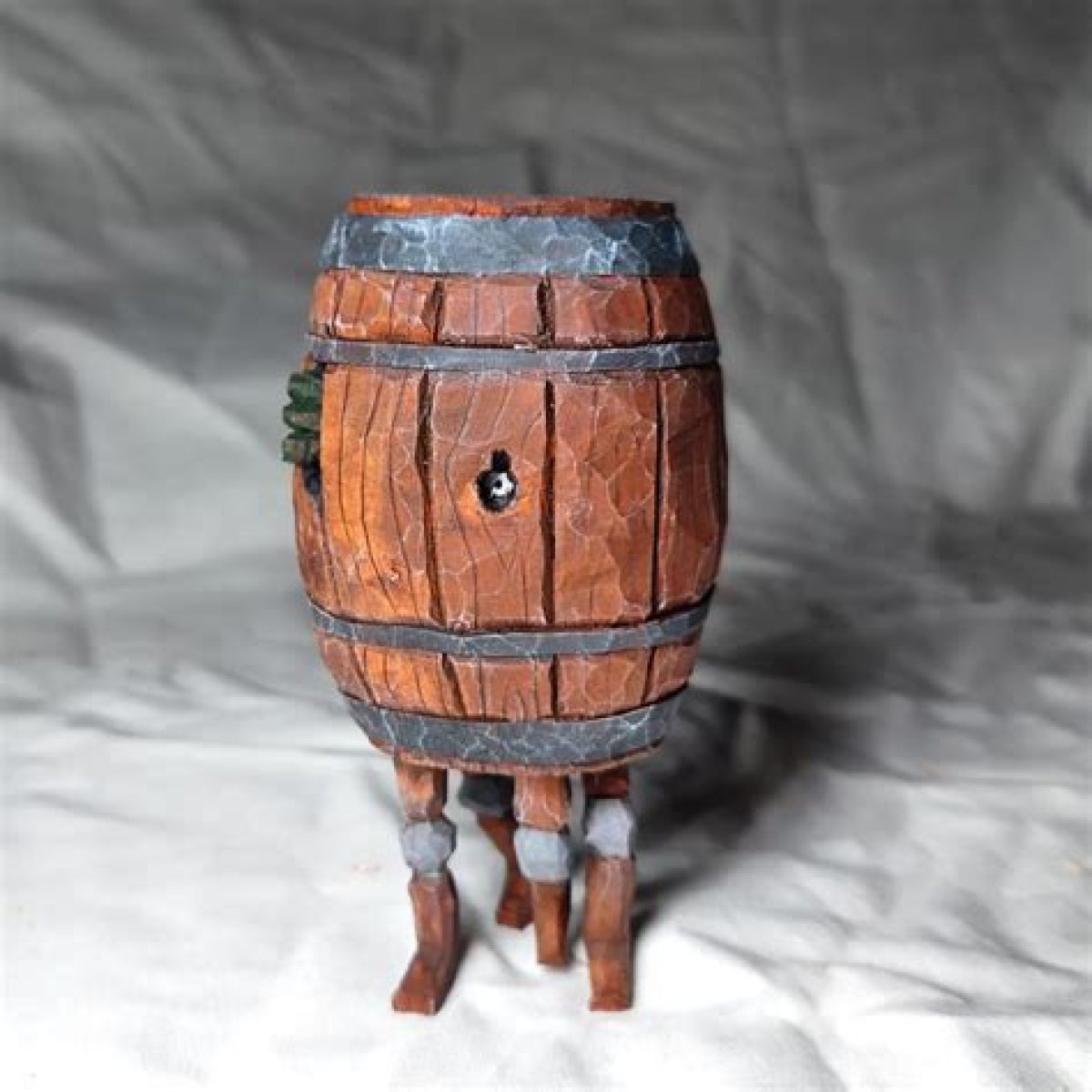 ___ barrel (trapped): 2 wds.