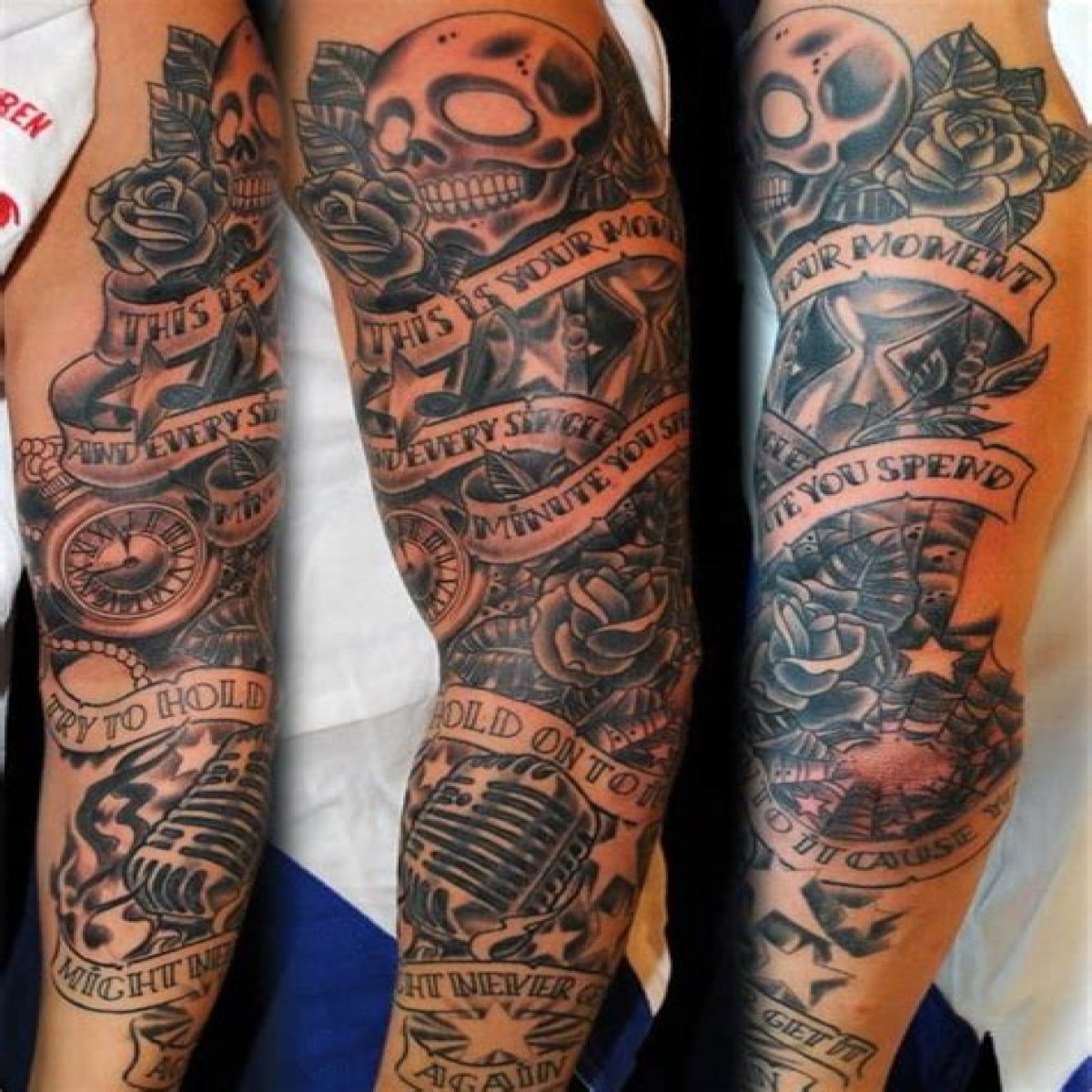 Body part that might have a sleeve tattoo