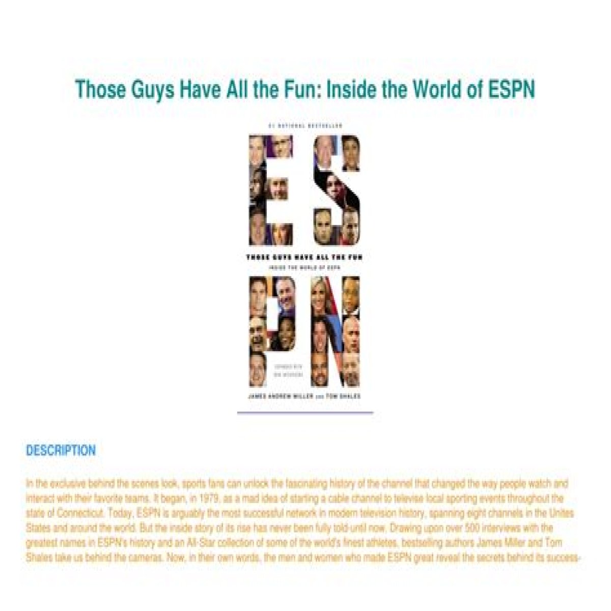 Cable channel that was chronicled in the book Those Guys Have All the Fun