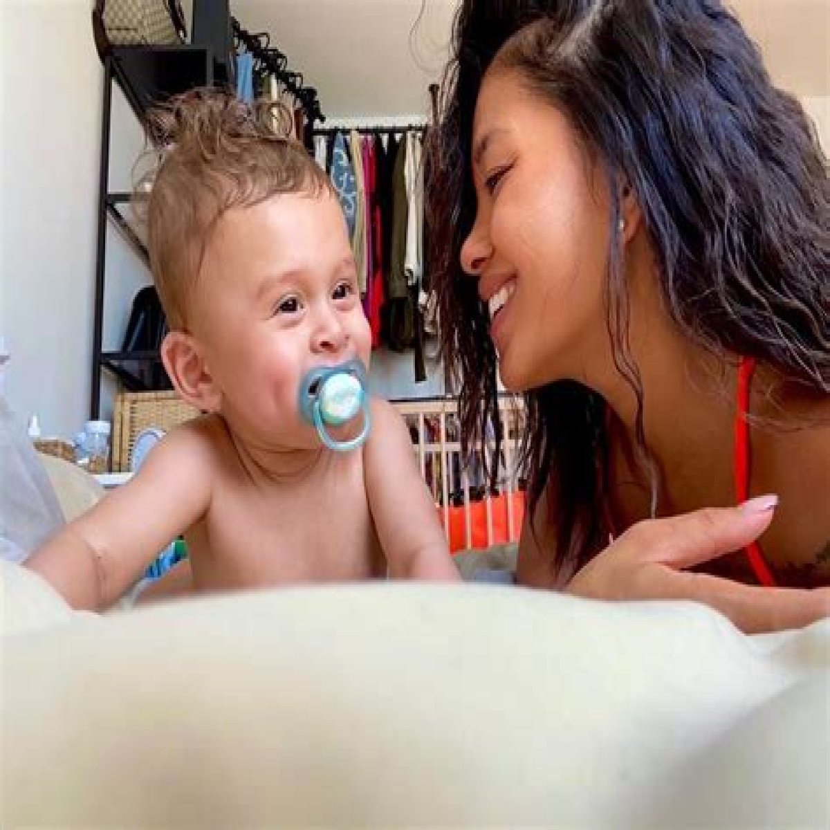 Chris Brown And Ammika Harris’s Baby Boy, Aeko, Delights Fans With His Puzzling Facial Expressions In New Photo