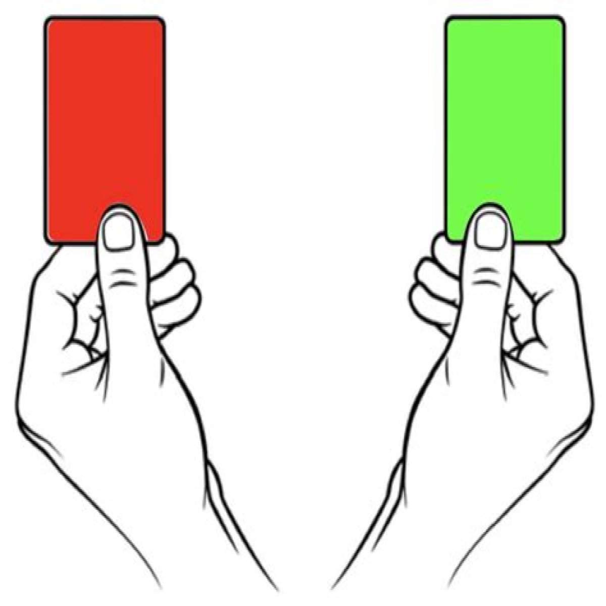Game with red blue yellow and green cards