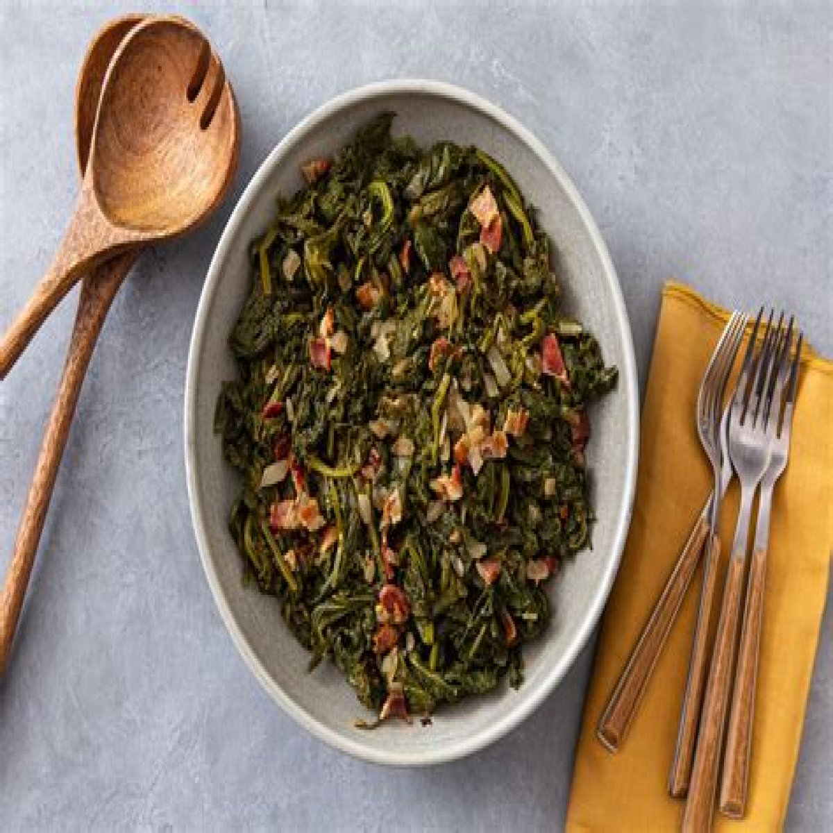 Green vegetable often fried in Southern cooking