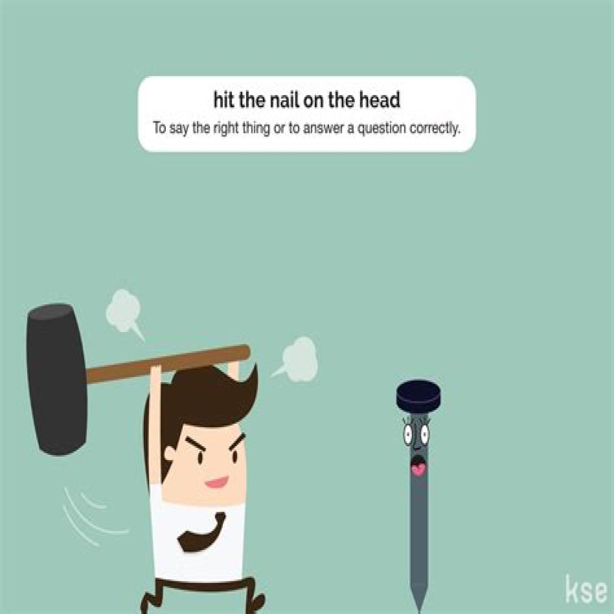 Hit the ___ on the head