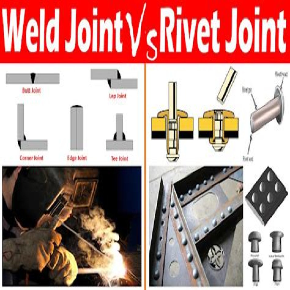 Join pieces of metal together