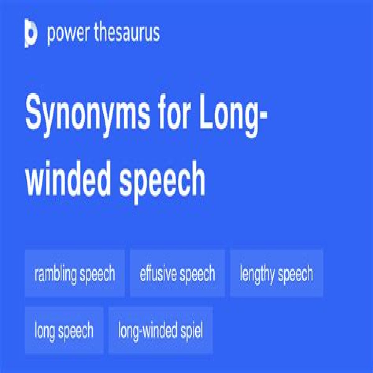 Long-winded tirade