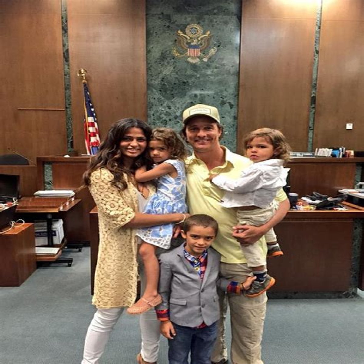 Matthew McConaughey & Camila Alves celebrate her American citizenship