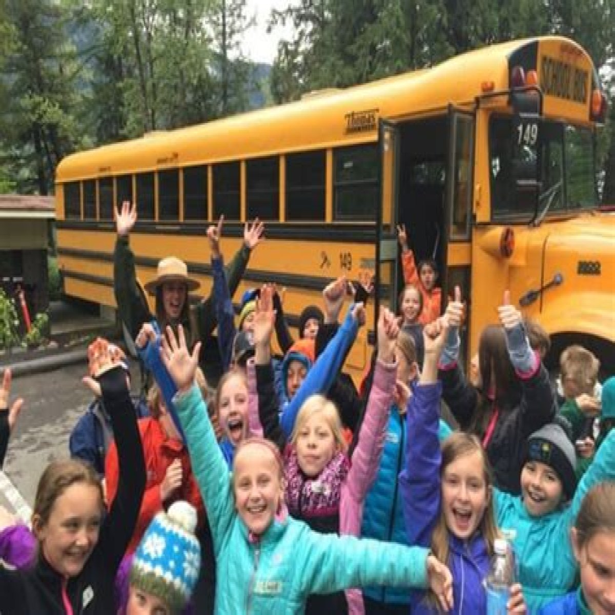 Mode of transportation for a school field trip