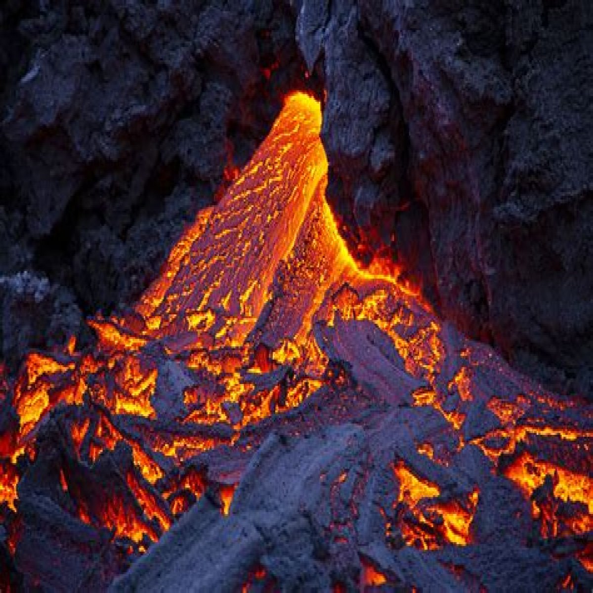 Molten rock in the Earth
