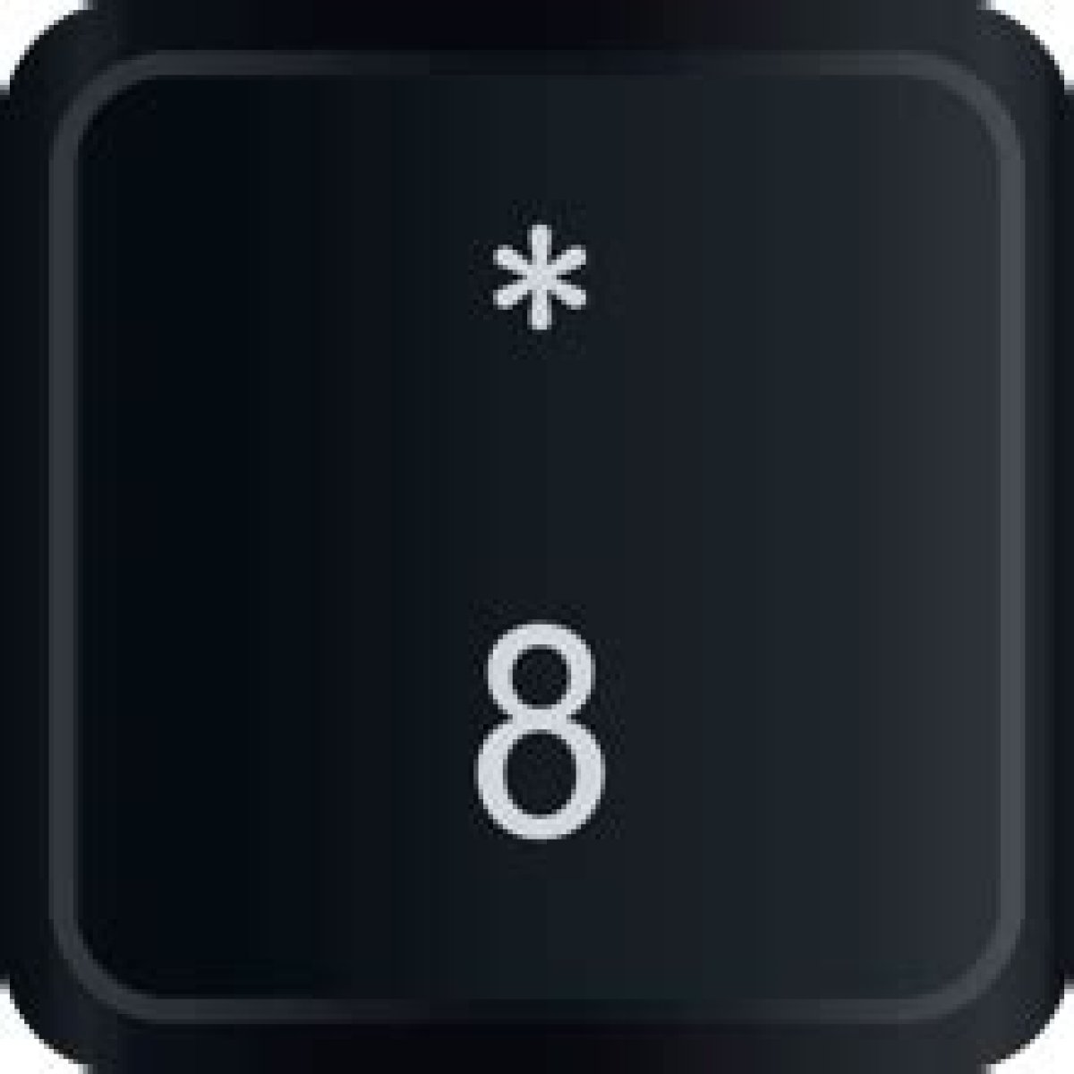 Number that shares its keyboard key with an asterisk
