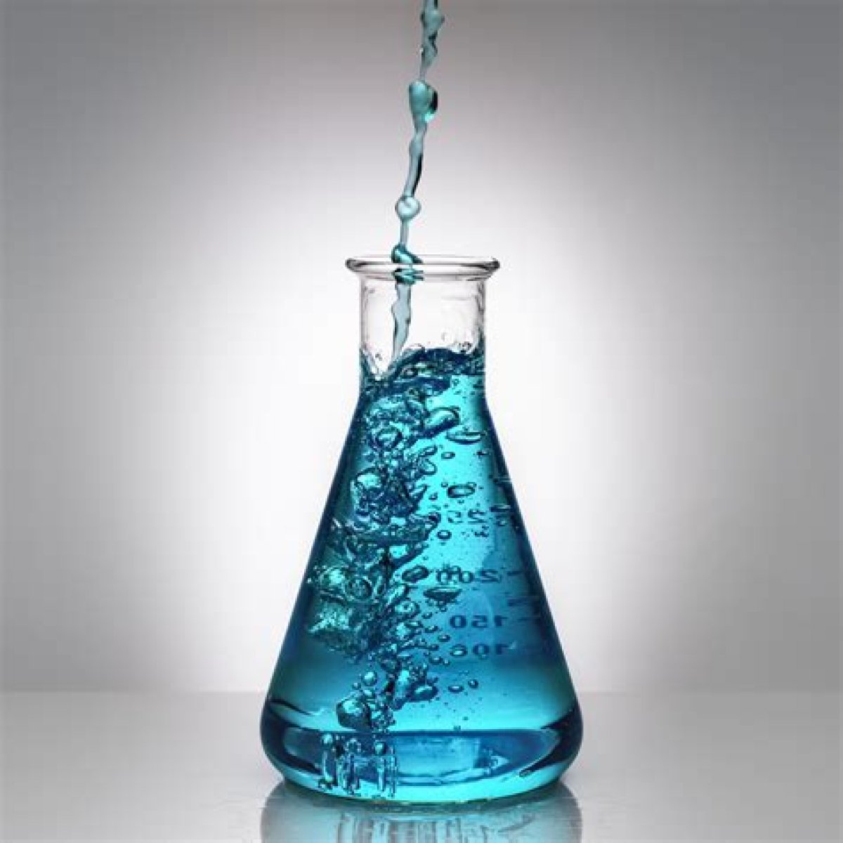 Scientist's small glass container