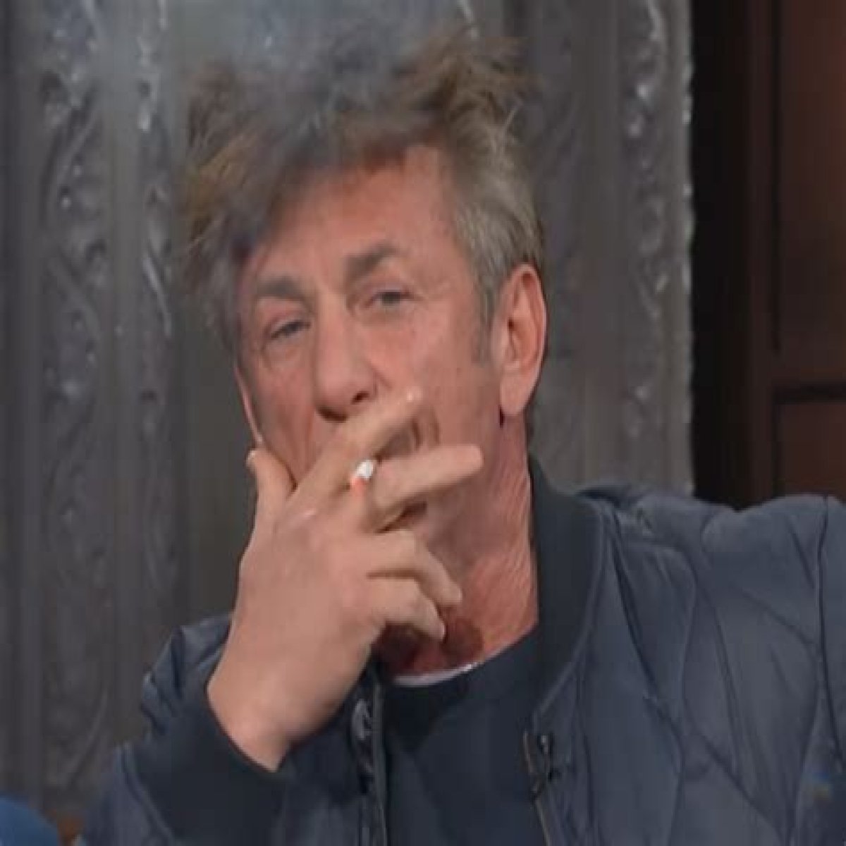 Sedated Sean Penn Chain Smokes in Bizarre Late Show Appearance
