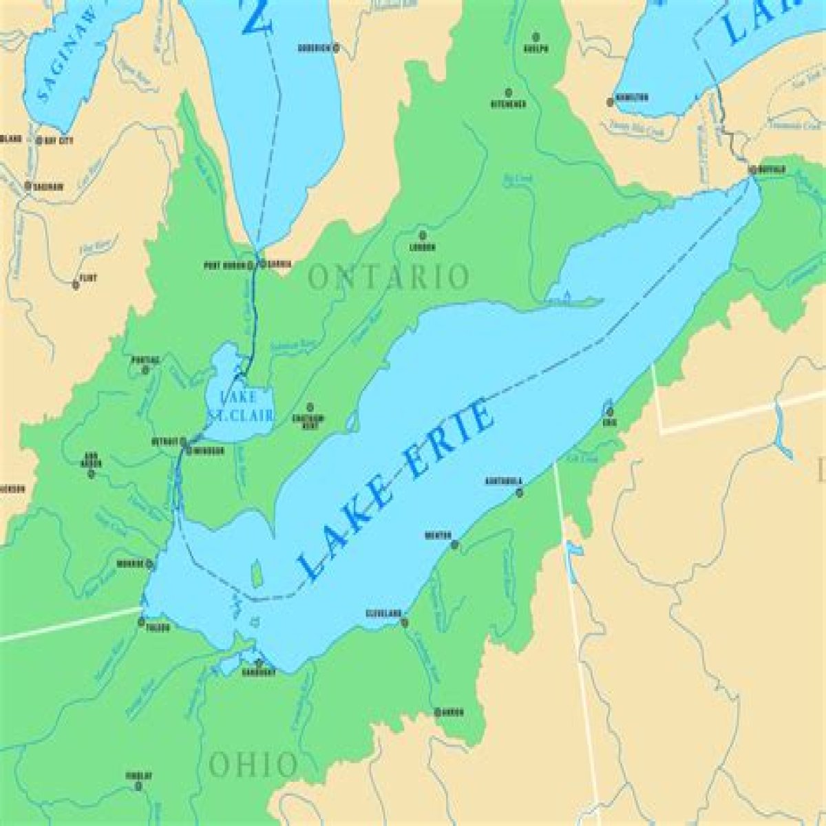 State that borders Lake Erie