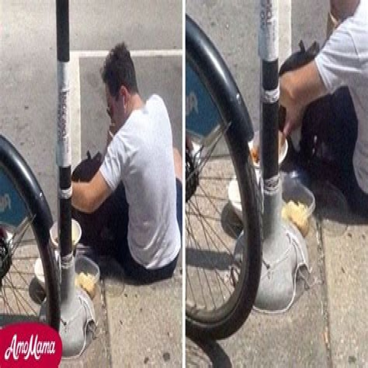 Uber Eats Driver Caught Stealing Customer's Food and Putting It in His Own Container