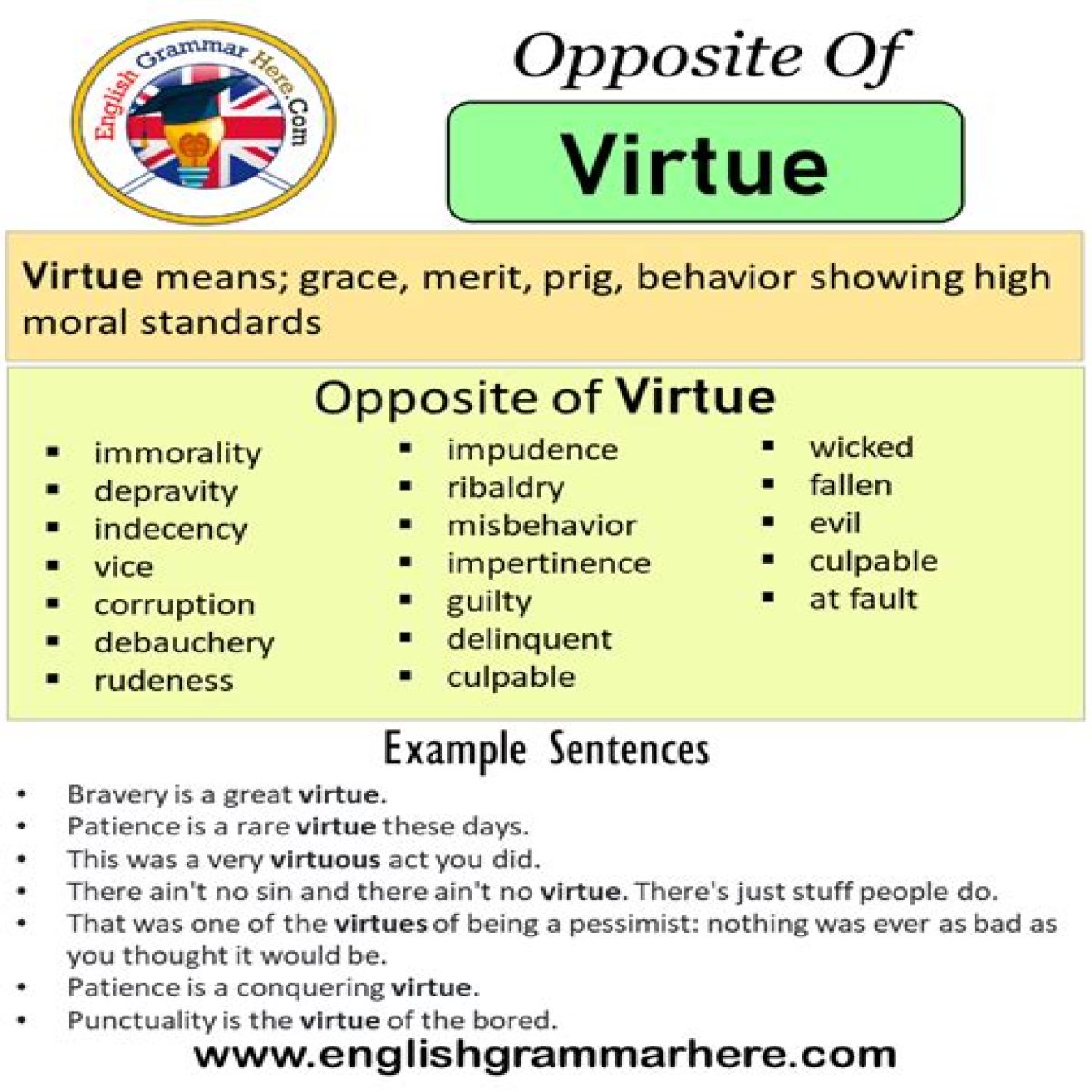 Virtue's opposite