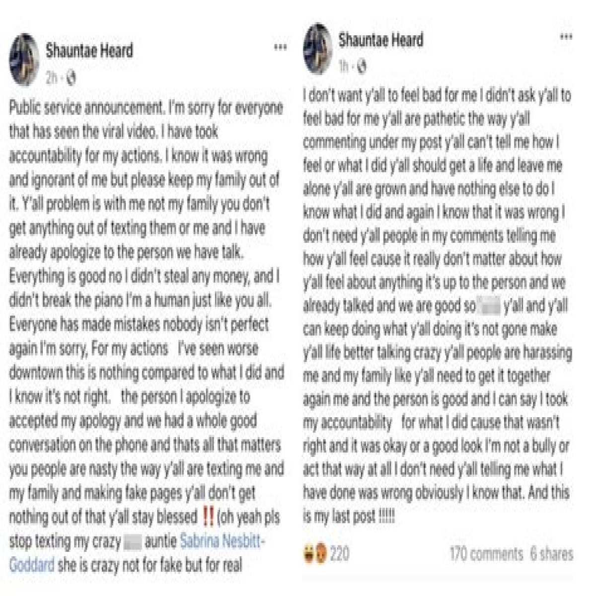 What did Shauntae Heard do? TikToker The Andrew Shoe piano incident sparks outrage online