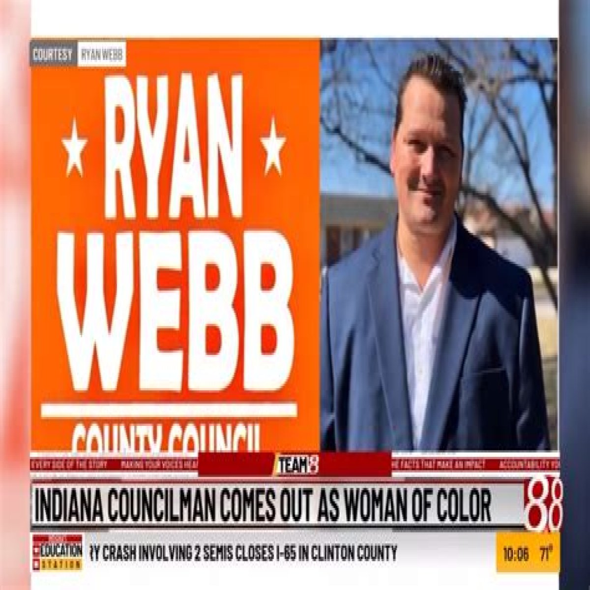 Who is Ryan Webb? Indiana councilman slammed for identifying himself as 'lesbian woman of color'