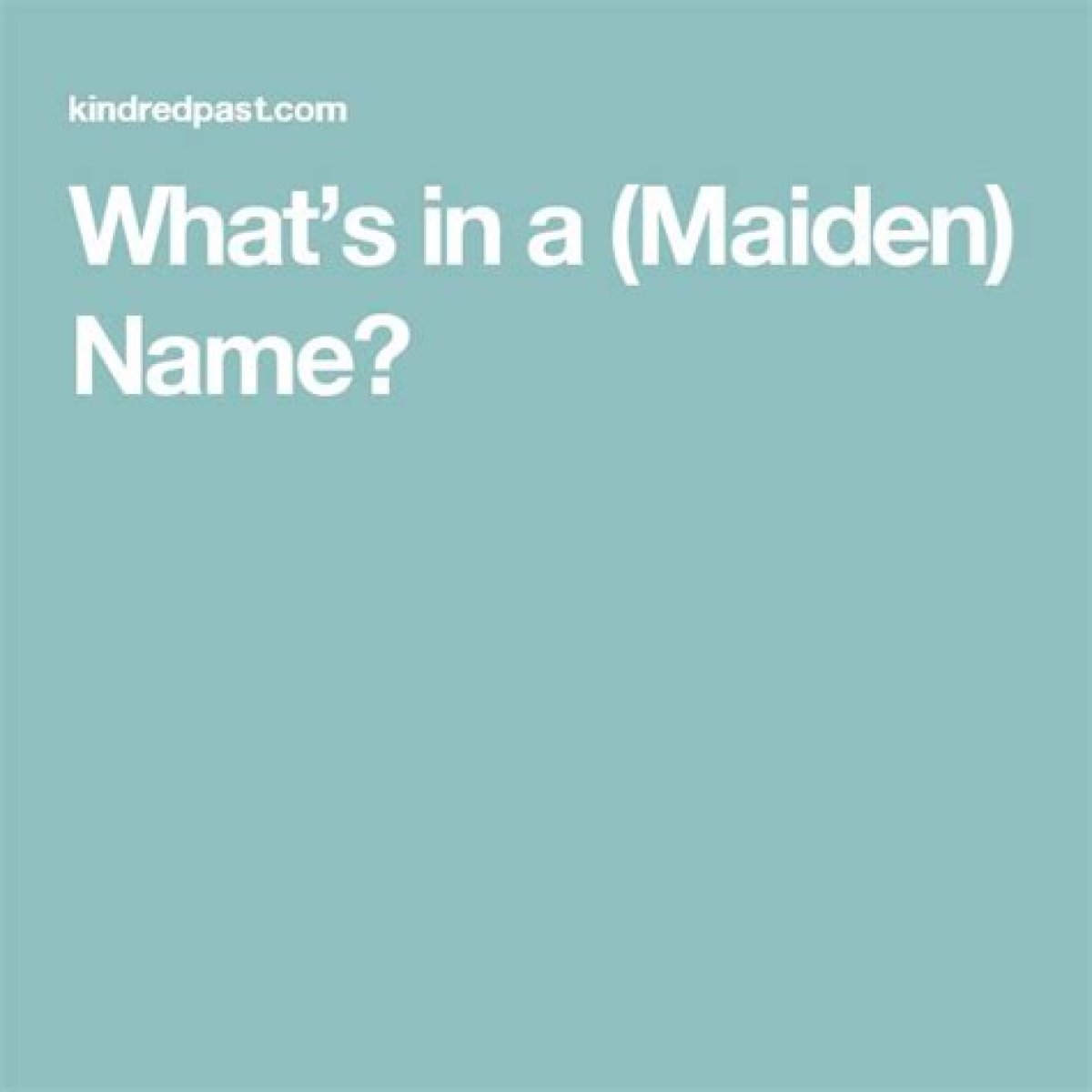 Word before a maiden name